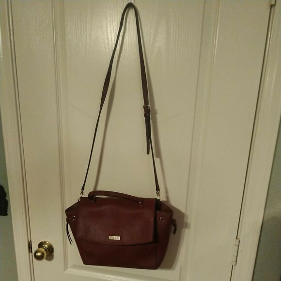 Kate Spade rn 0102760 Maroon Medium Satchel Handbag W/ Crossbody Strap - Picture 12 of 12